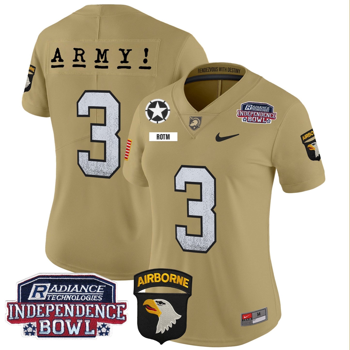 Women's Army Black Knights Independence Bowl Patch 2024 Vapor Limited Jersey - All Stitched