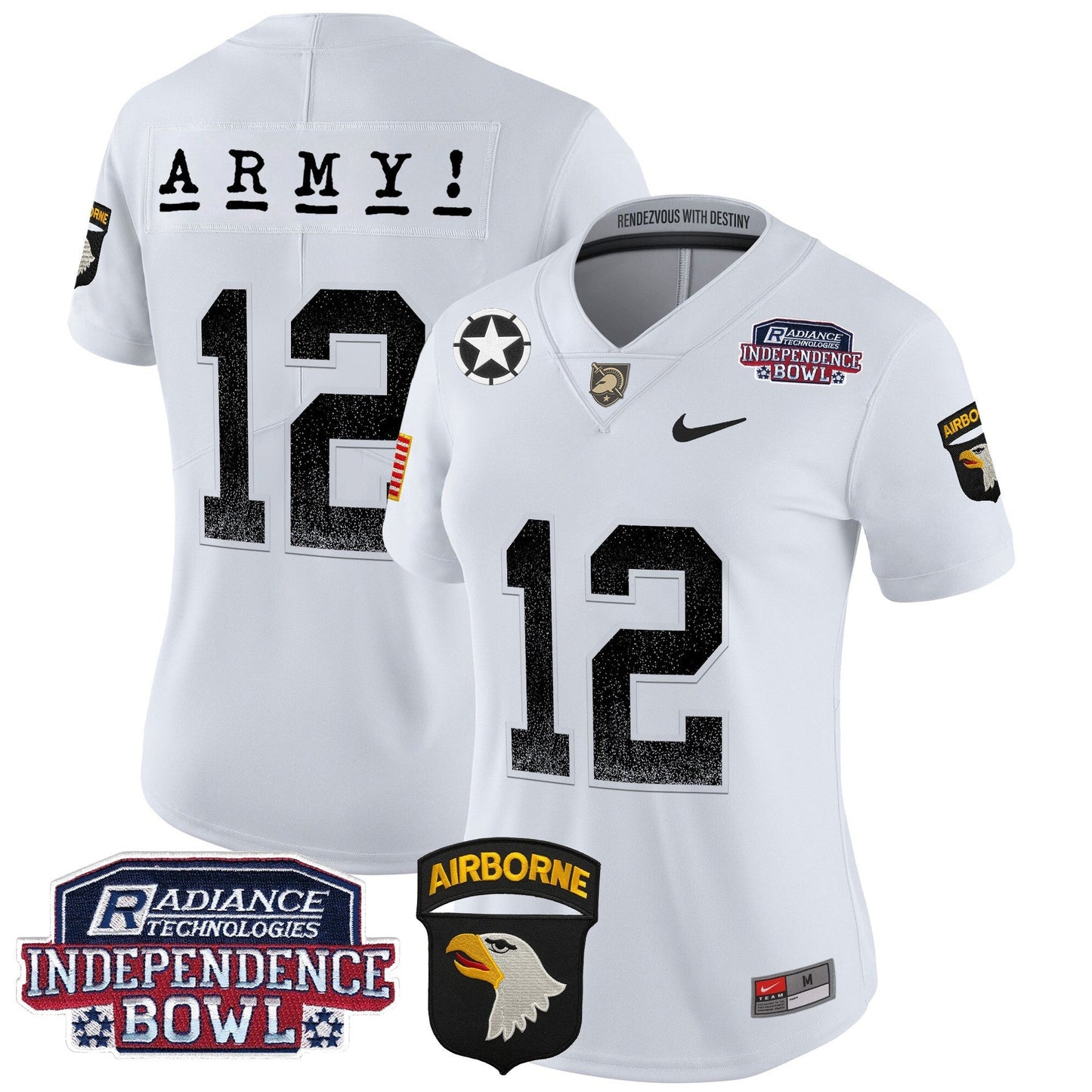 Women's Army Black Knights Independence Bowl Patch 2024 Vapor Limited Jersey - All Stitched
