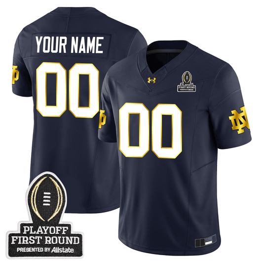 Custom ND 24/25 Jersey - CFP First Round Patch