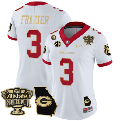 Women's UGA 2025 Sugar Bowl & Georgia Map Patch Vapor Limited Jersey - All Stitched
