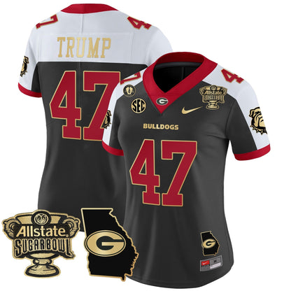 Women's UGA 2025 Sugar Bowl & Georgia Map Patch Vapor Limited Jersey - All Stitched
