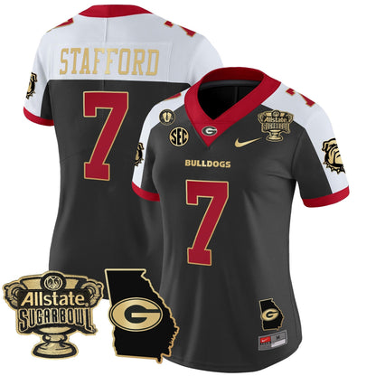 Women's UGA 2025 Sugar Bowl & Georgia Map Patch Vapor Limited Jersey - All Stitched