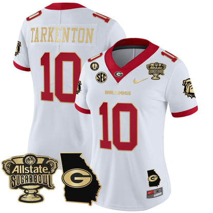 Women's UGA 2025 Sugar Bowl & Georgia Map Patch Vapor Limited Jersey - All Stitched