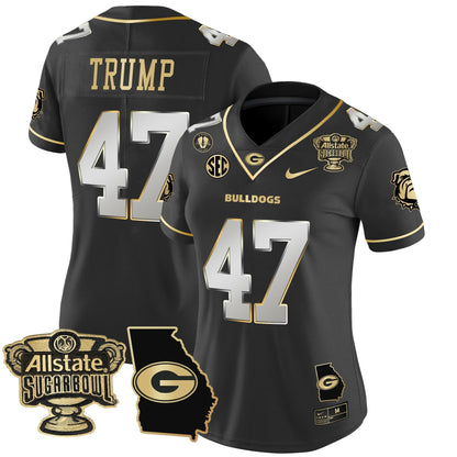 Women's UGA 2025 Sugar Bowl & Georgia Map Patch Vapor Limited Jersey - All Stitched