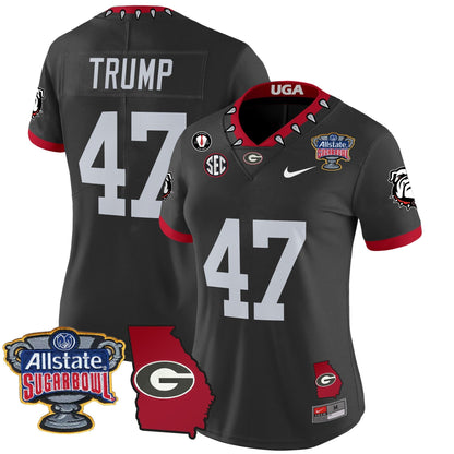 Women's UGA 2025 Sugar Bowl & Georgia Map Patch Vapor Limited Jersey - All Stitched