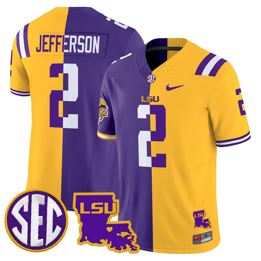 LSU Tiger Split Vapor Limited Jersey - Stitched