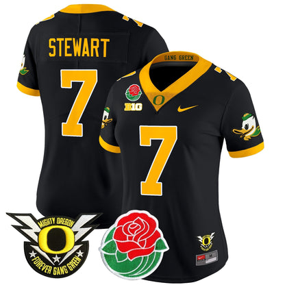 Women's ORE 2025 Rose Bowl Game & BIG Patch Vapor Limited Jersey - All Stitched