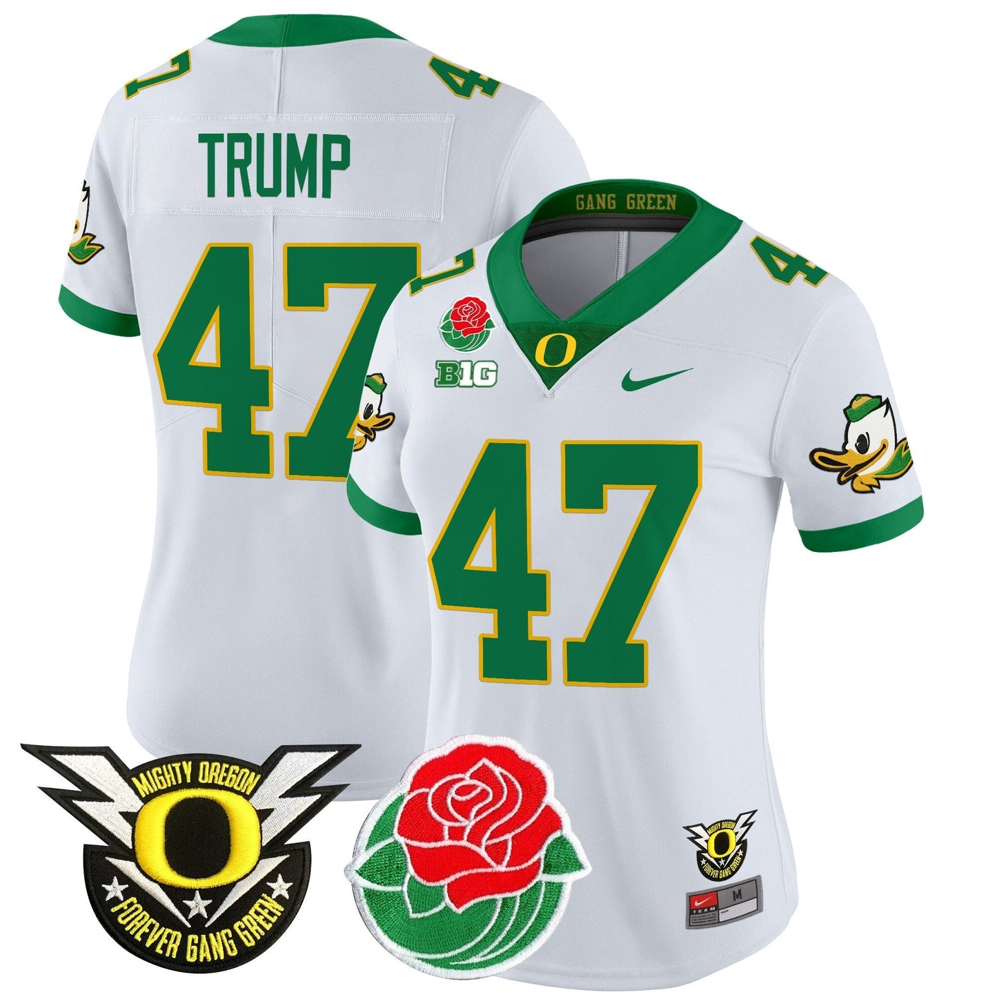 Women's ORE 2025 Rose Bowl Game & BIG Patch Vapor Limited Jersey - All Stitched