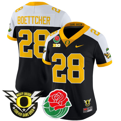 Women's ORE 2025 Rose Bowl Game & BIG Patch Vapor Limited Jersey - All Stitched