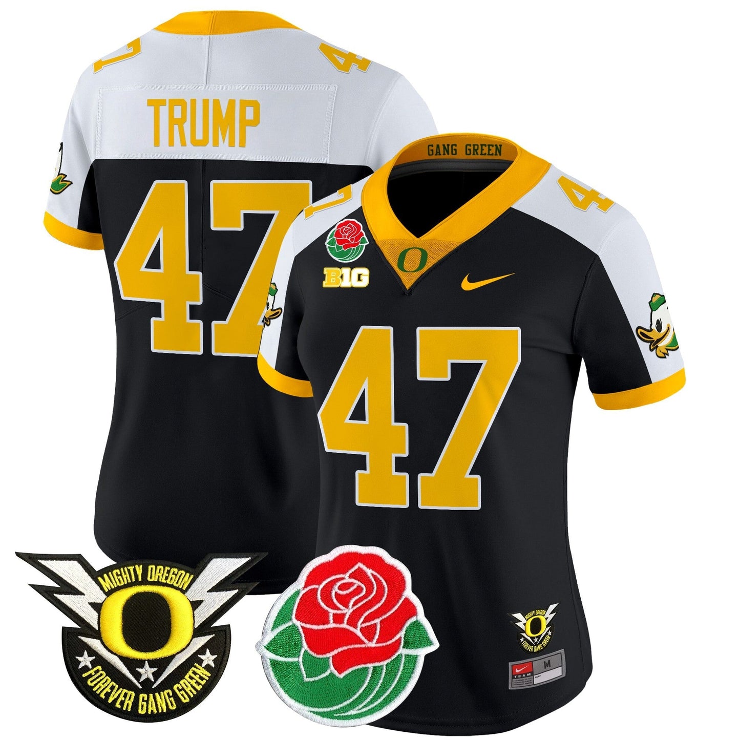 Women's ORE 2025 Rose Bowl Game & BIG Patch Vapor Limited Jersey - All Stitched