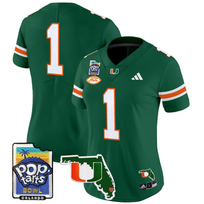 Women's MIA 2025 PopTarts Bowl Patch Vapor Limited Jersey - All Stitched