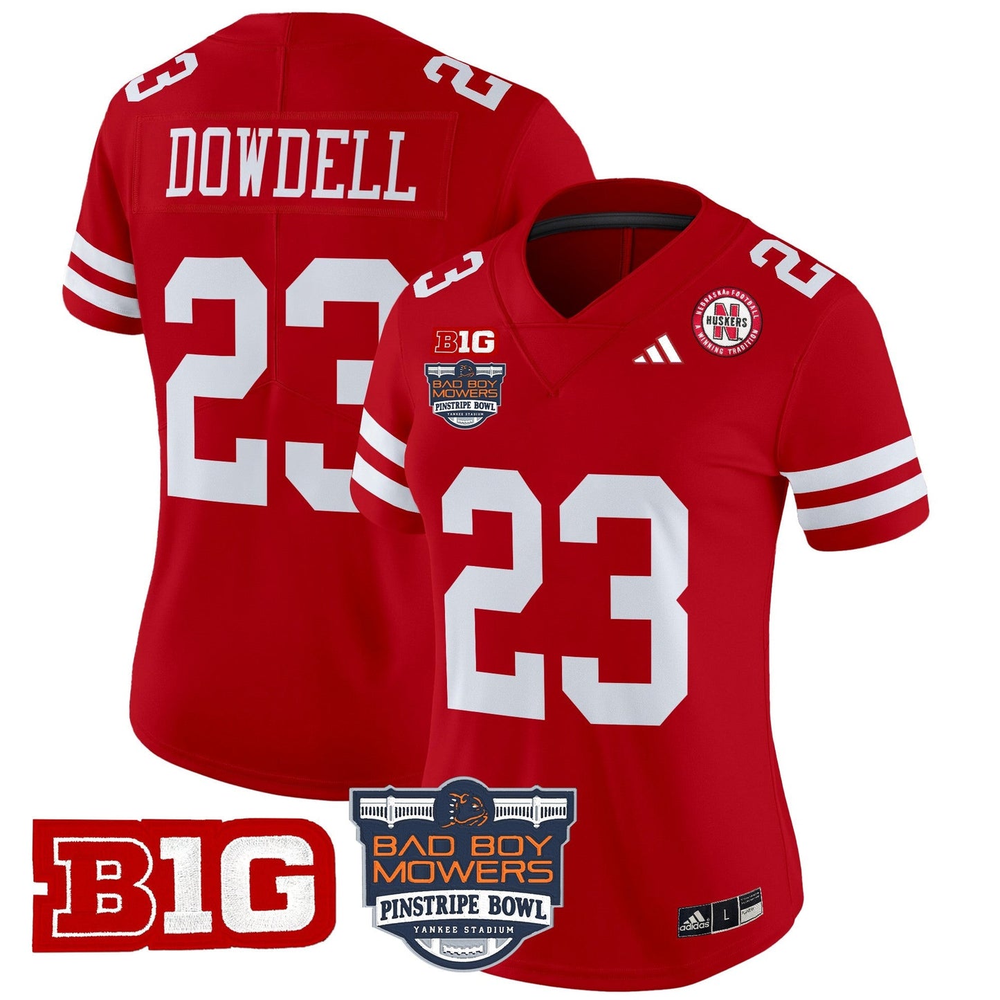 Women's NEB 2025 Pinstripe Bowl Patch Vapor Limited Jersey - All Stitched