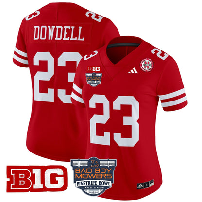 Women's NEB 2025 Pinstripe Bowl Patch Vapor Limited Jersey - All Stitched