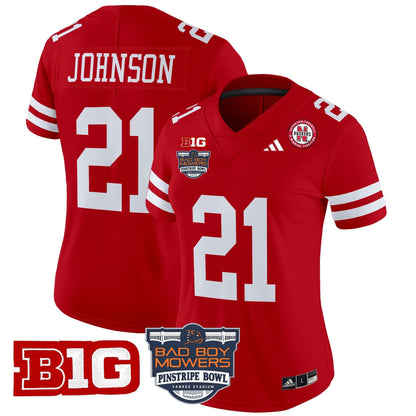 Women's NEB 2025 Pinstripe Bowl Patch Vapor Limited Jersey - All Stitched