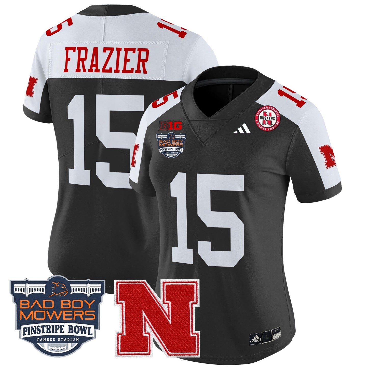 Women's NEB 2025 Pinstripe Bowl Patch Vapor Limited Jersey - All Stitched