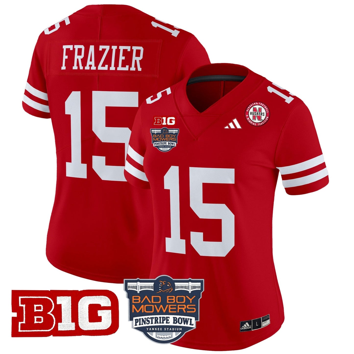 Women's NEB 2025 Pinstripe Bowl Patch Vapor Limited Jersey - All Stitched