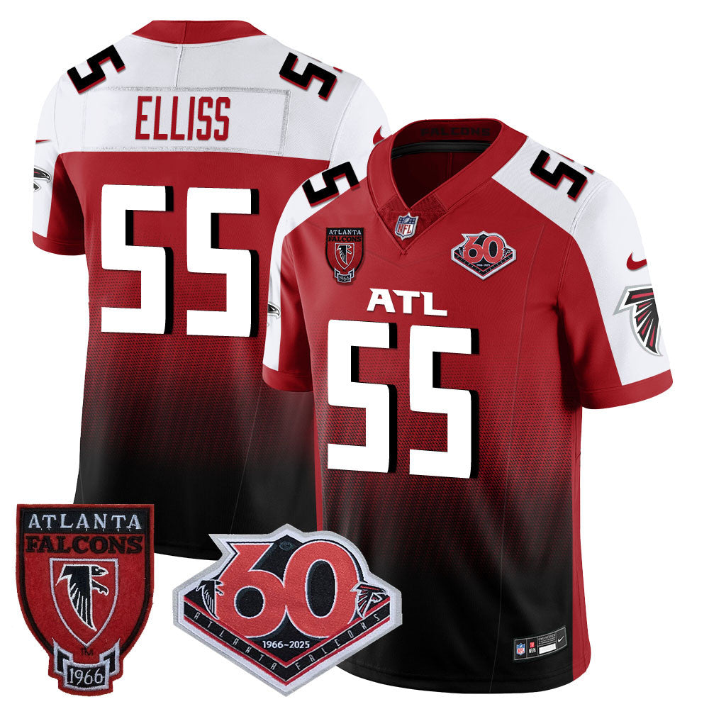 Men's Atlanta Falcons 60th Season Vapor Limited Jersey - All Stitched