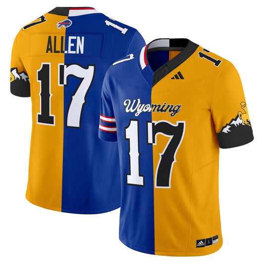 Wyoming Cowboys Split Vapor Limited Jersey - Stitched