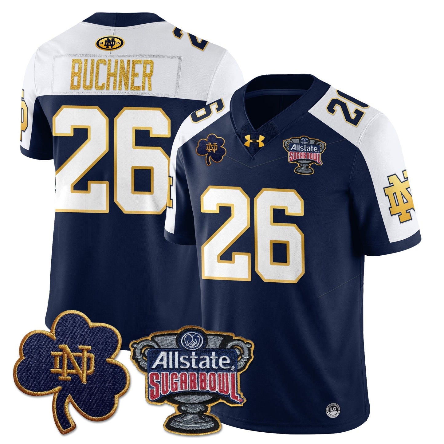 ND Allstate Sugar Bowl Jersey - All Stitched