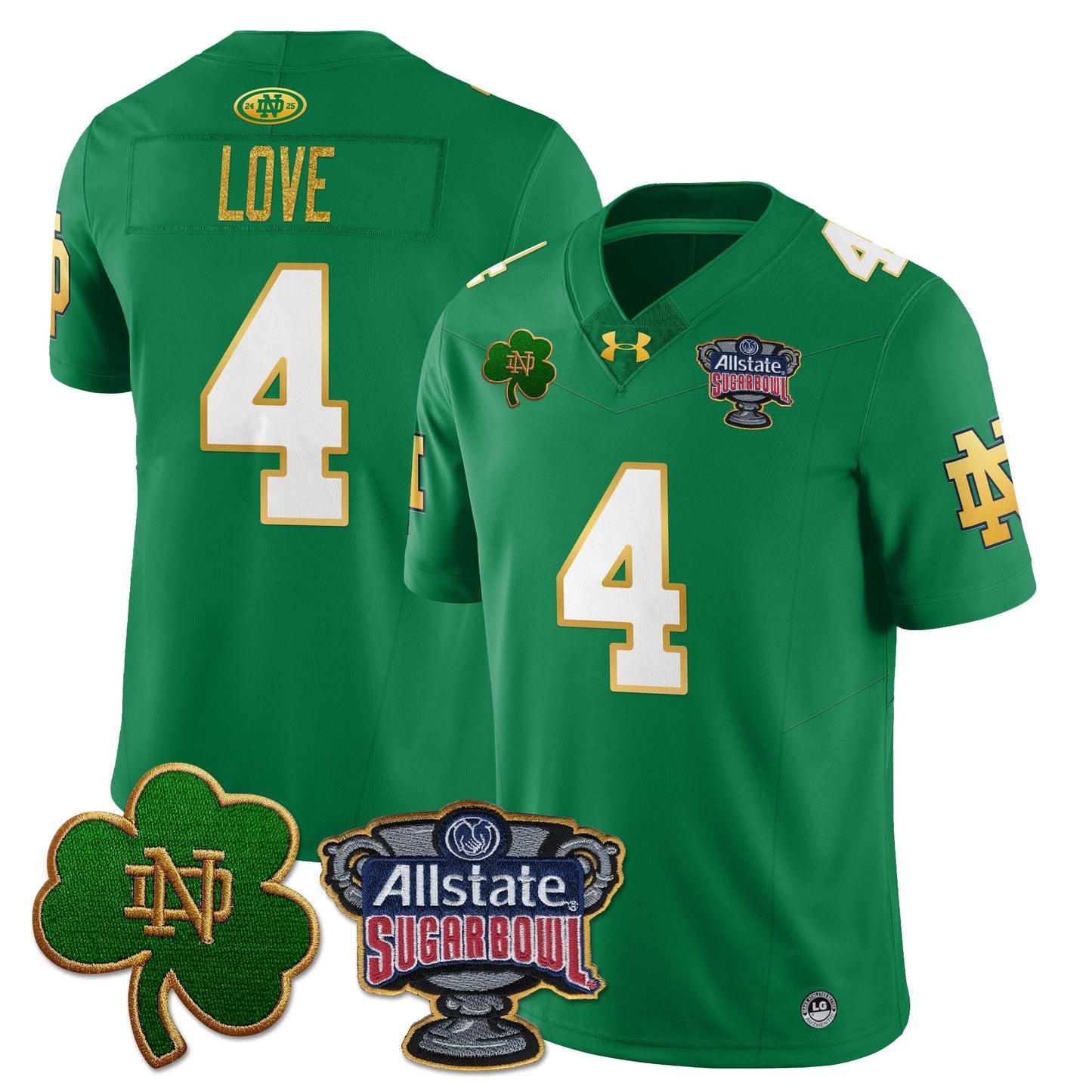Men's Notre Dame Fighting Irish Allstate Sugar Bowl Jersey - All Stitched