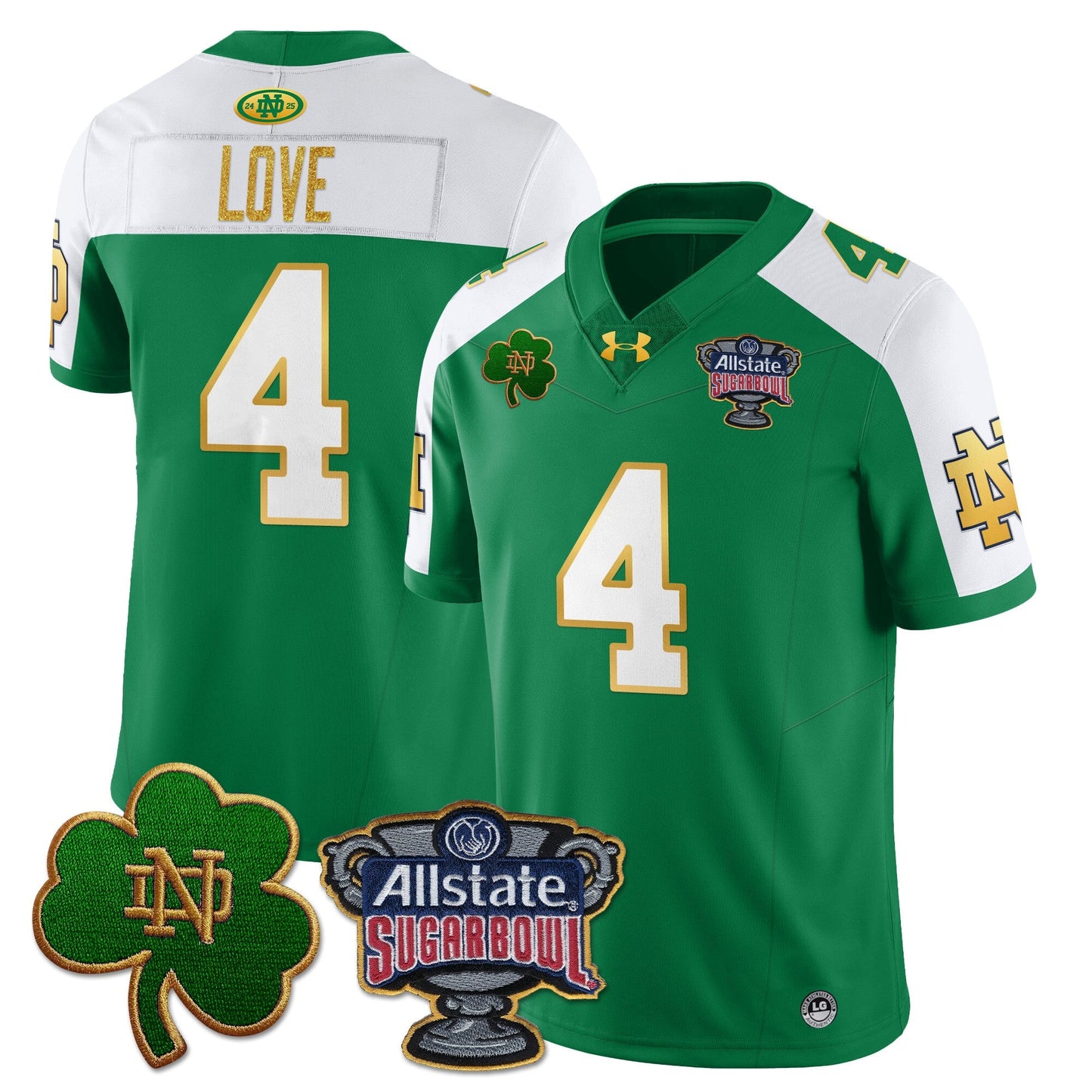 ND Allstate Sugar Bowl Jersey - All Stitched