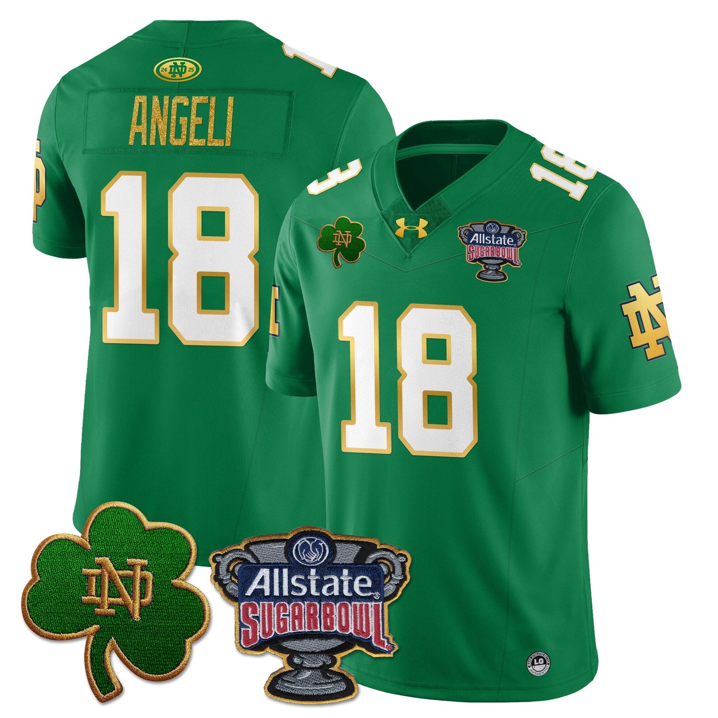 Men's Notre Dame Fighting Irish Allstate Sugar Bowl Jersey - All Stitched