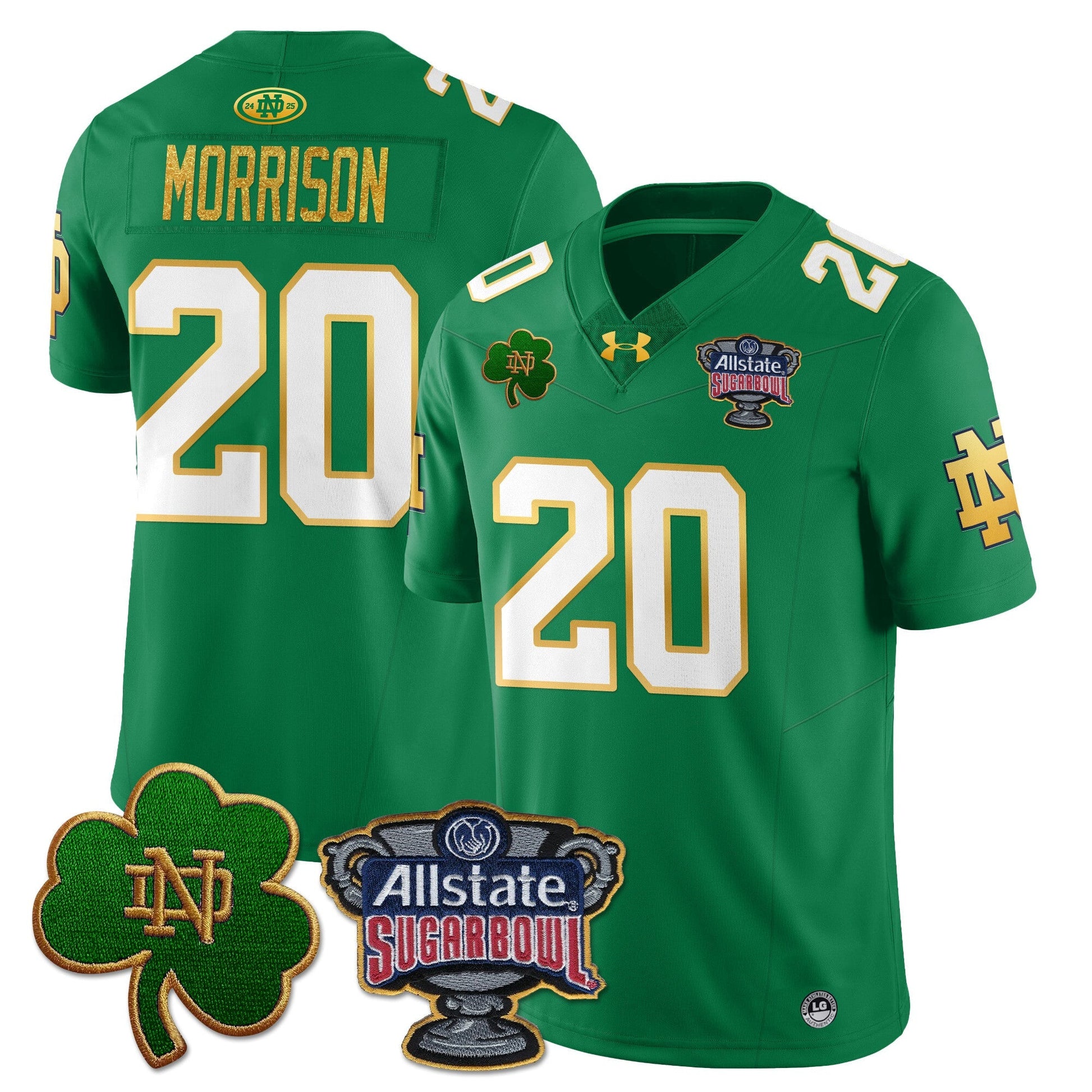 Men's Notre Dame Fighting Irish Allstate Sugar Bowl Jersey - All Stitched