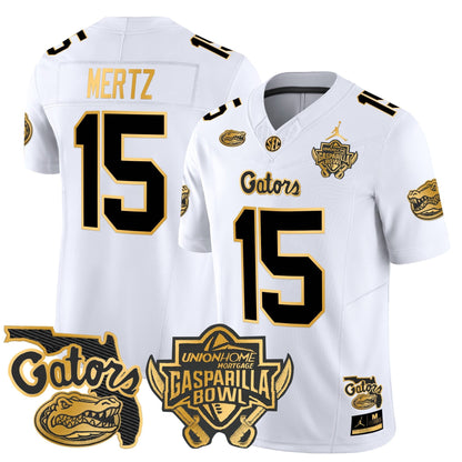 UF 2024 Gasparilla Bowl Patch Gold Vapor Limited Jersey - All Stitched