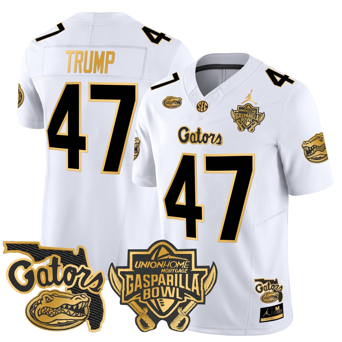 UF 2024 Gasparilla Bowl Patch Gold Vapor Limited Jersey - All Stitched
