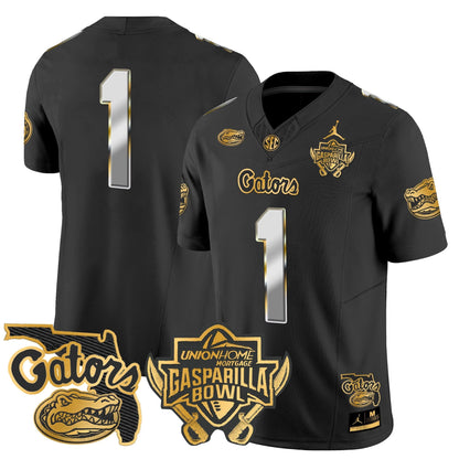 UF 2024 Gasparilla Bowl Patch Gold Vapor Limited Jersey - All Stitched