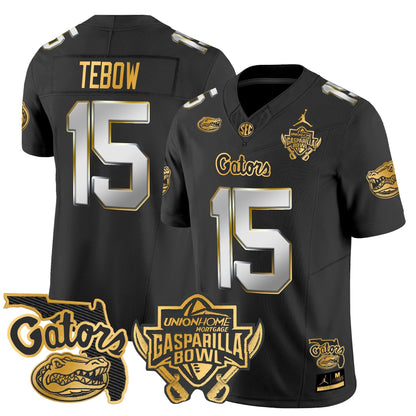 UF 2024 Gasparilla Bowl Patch Gold Vapor Limited Jersey - All Stitched
