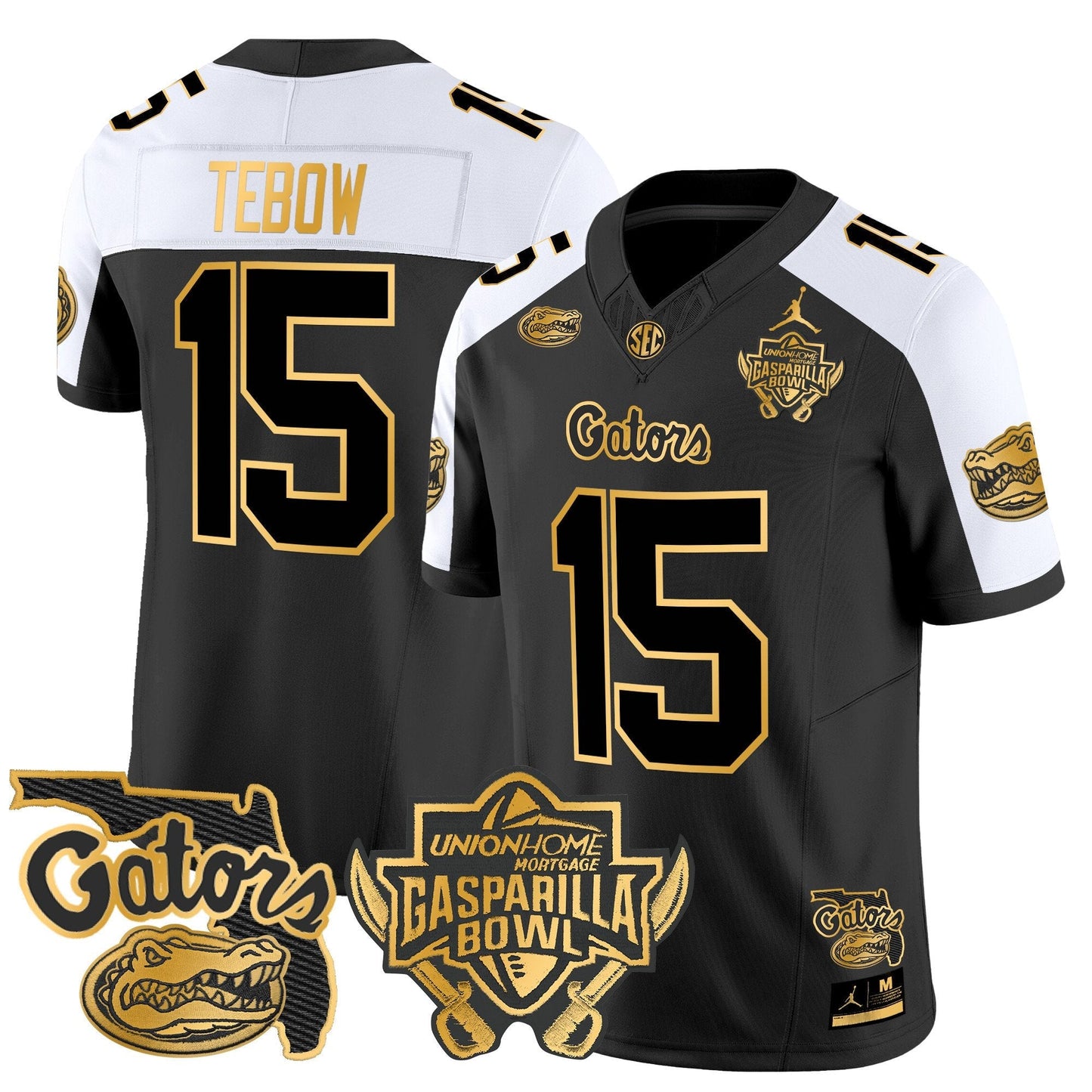 UF 2024 Gasparilla Bowl Patch Gold Vapor Limited Jersey - All Stitched