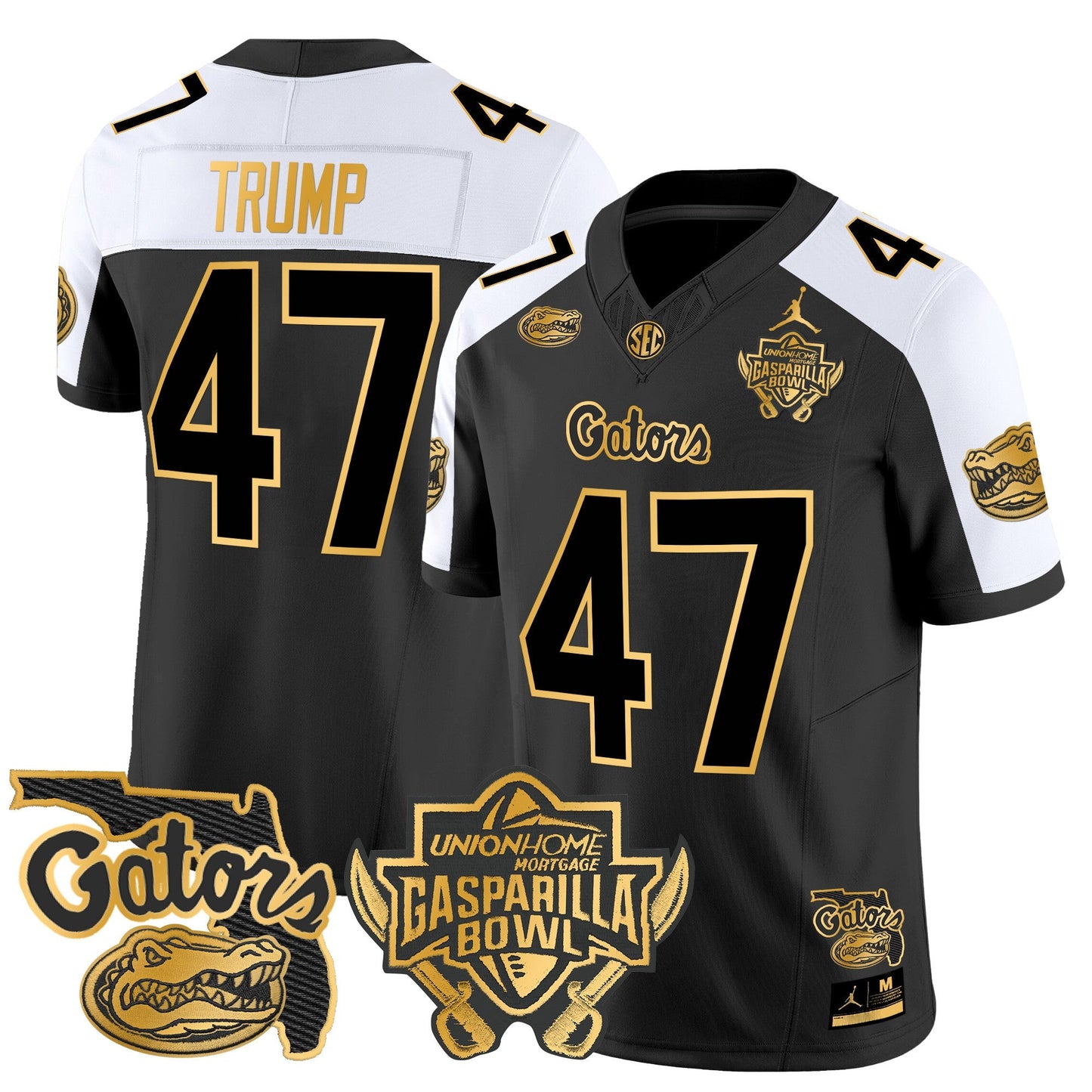 UF 2024 Gasparilla Bowl Patch Gold Vapor Limited Jersey - All Stitched