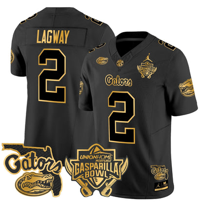 UF 2024 Gasparilla Bowl Patch Gold Vapor Limited Jersey - All Stitched