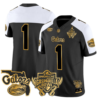 UF 2024 Gasparilla Bowl Patch Gold Vapor Limited Jersey - All Stitched