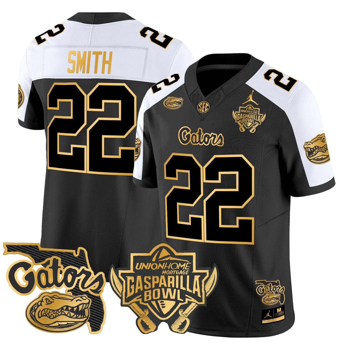 UF 2024 Gasparilla Bowl Patch Gold Vapor Limited Jersey - All Stitched