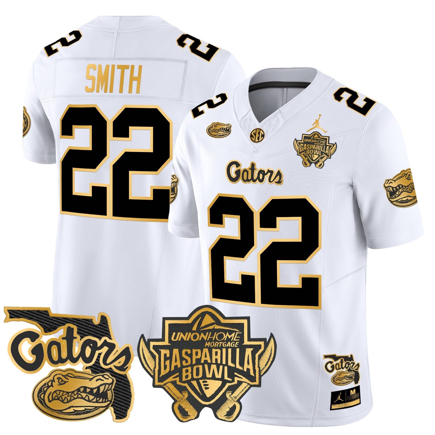 UF 2024 Gasparilla Bowl Patch Gold Vapor Limited Jersey - All Stitched