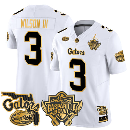 UF 2024 Gasparilla Bowl Patch Gold Vapor Limited Jersey - All Stitched