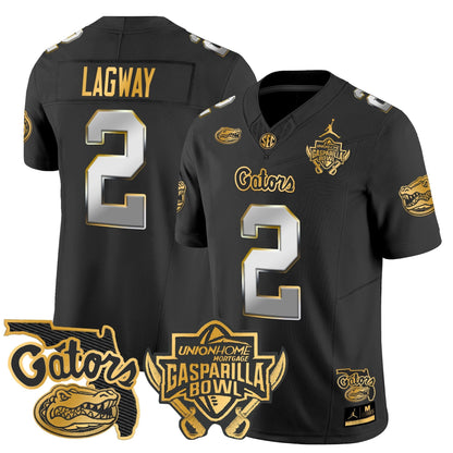 UF 2024 Gasparilla Bowl Patch Gold Vapor Limited Jersey - All Stitched