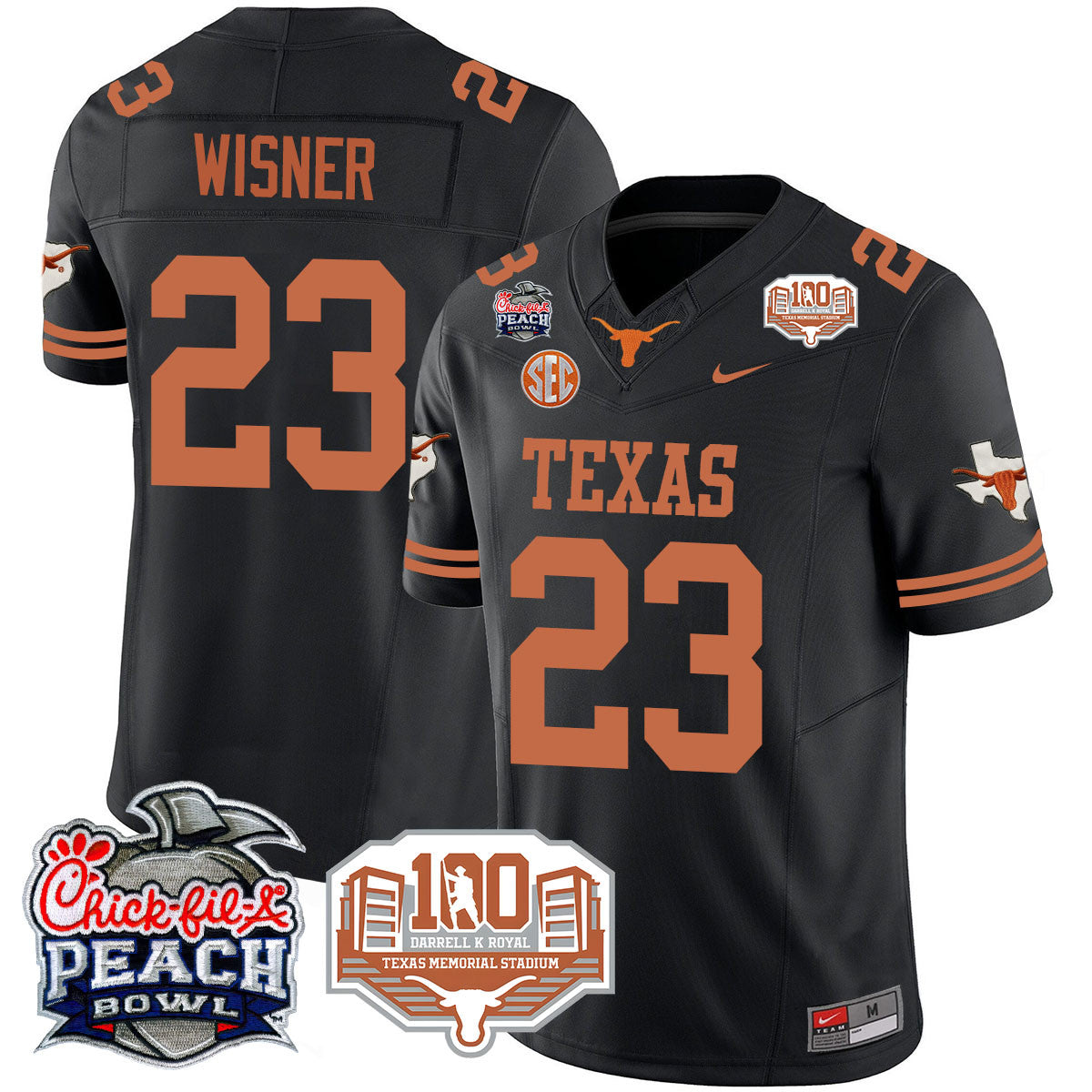 TEX 2024 Chick-fil-A Peach Bowl Jersey - All Stitched