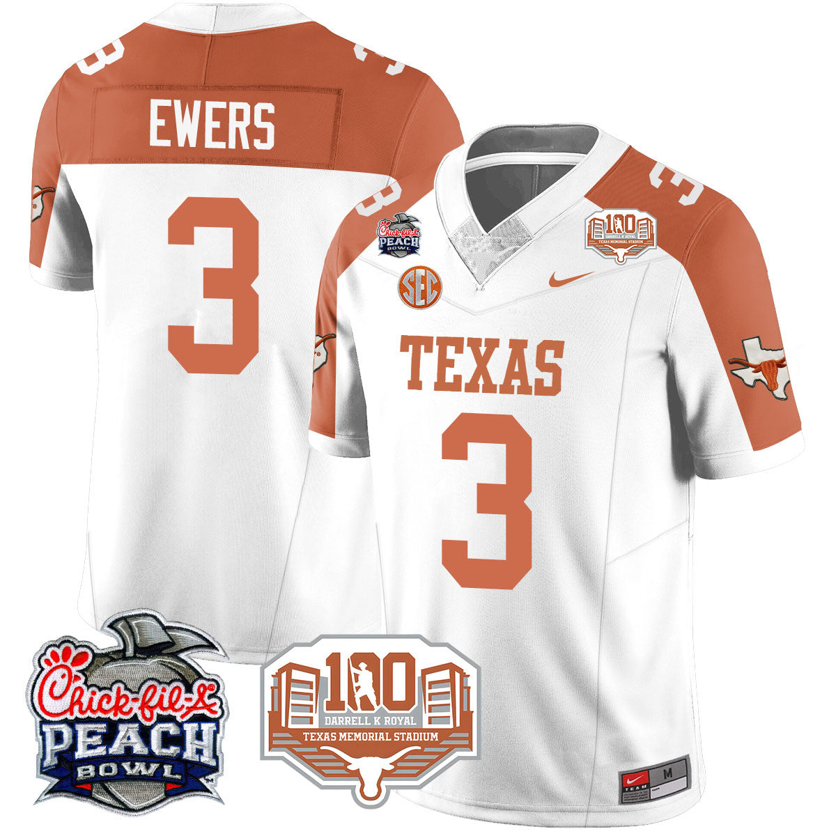 TEX 2024 Chick-fil-A Peach Bowl Jersey - All Stitched