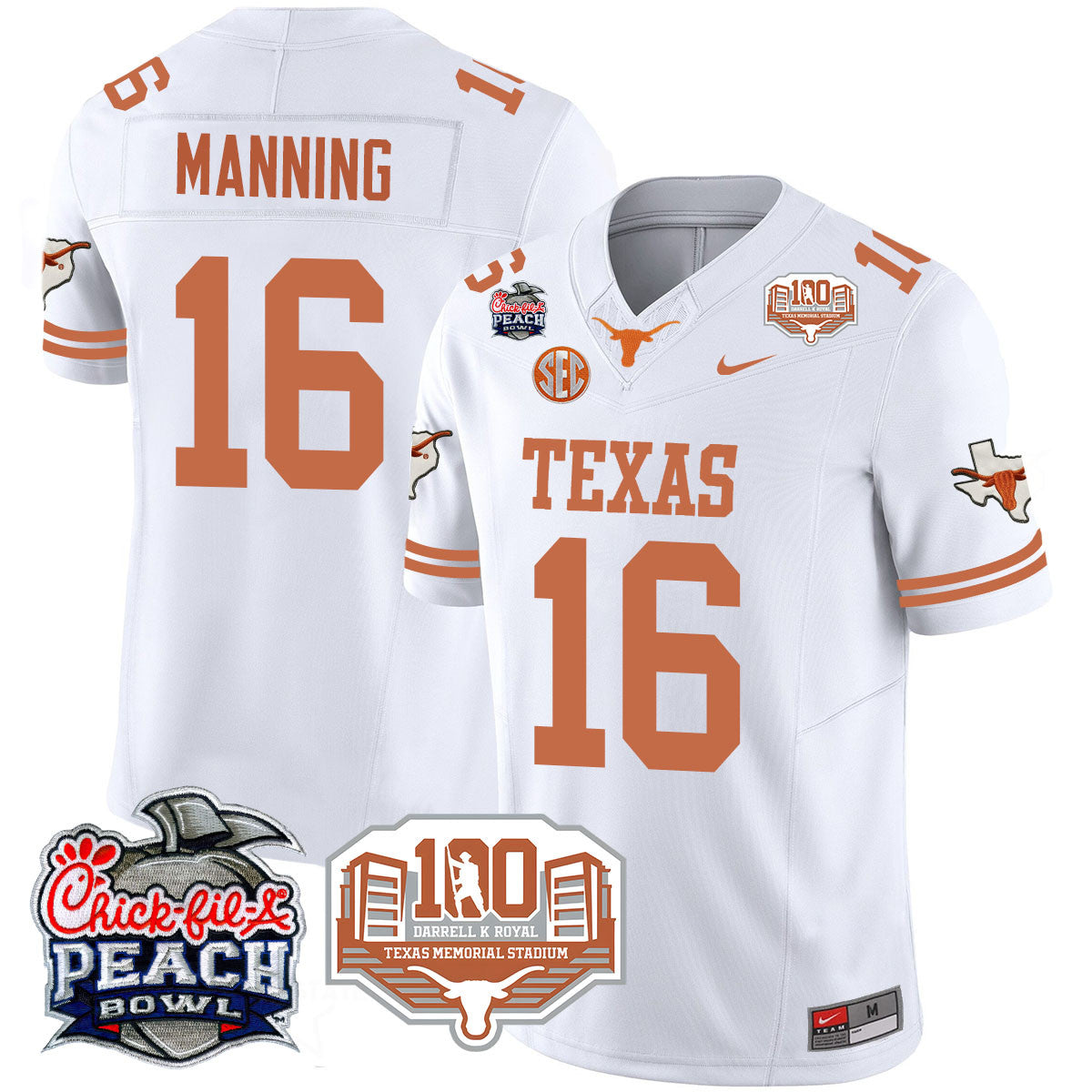 TEX 2024 Chick-fil-A Peach Bowl Jersey - All Stitched