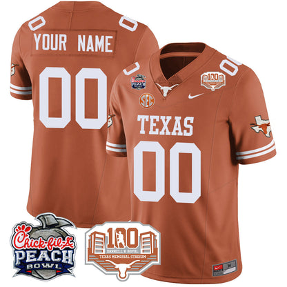 Custom TEX 2024 Chick-fil-A Peach Bowl Jersey - All Stitched