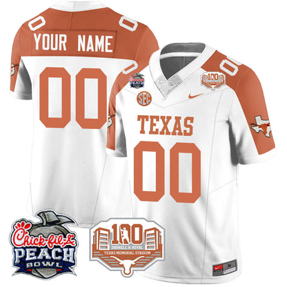 Custom TEX 2024 Chick-fil-A Peach Bowl Jersey - All Stitched