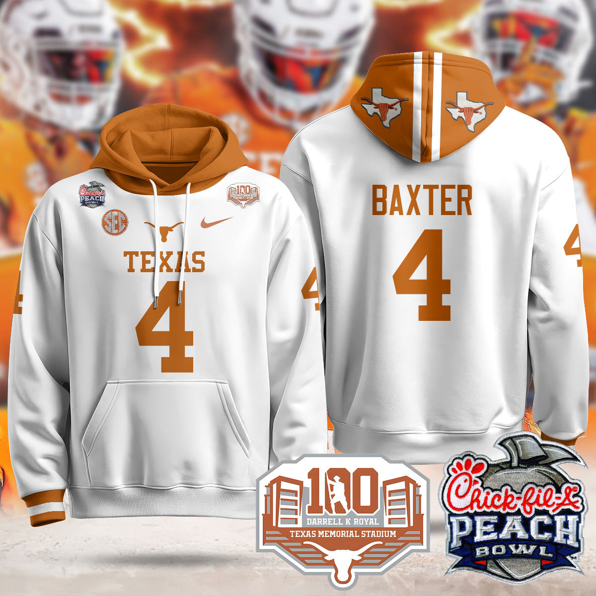 TEX 2024 Chick-fil-A Peach Bowl Hoodie - All Stitched