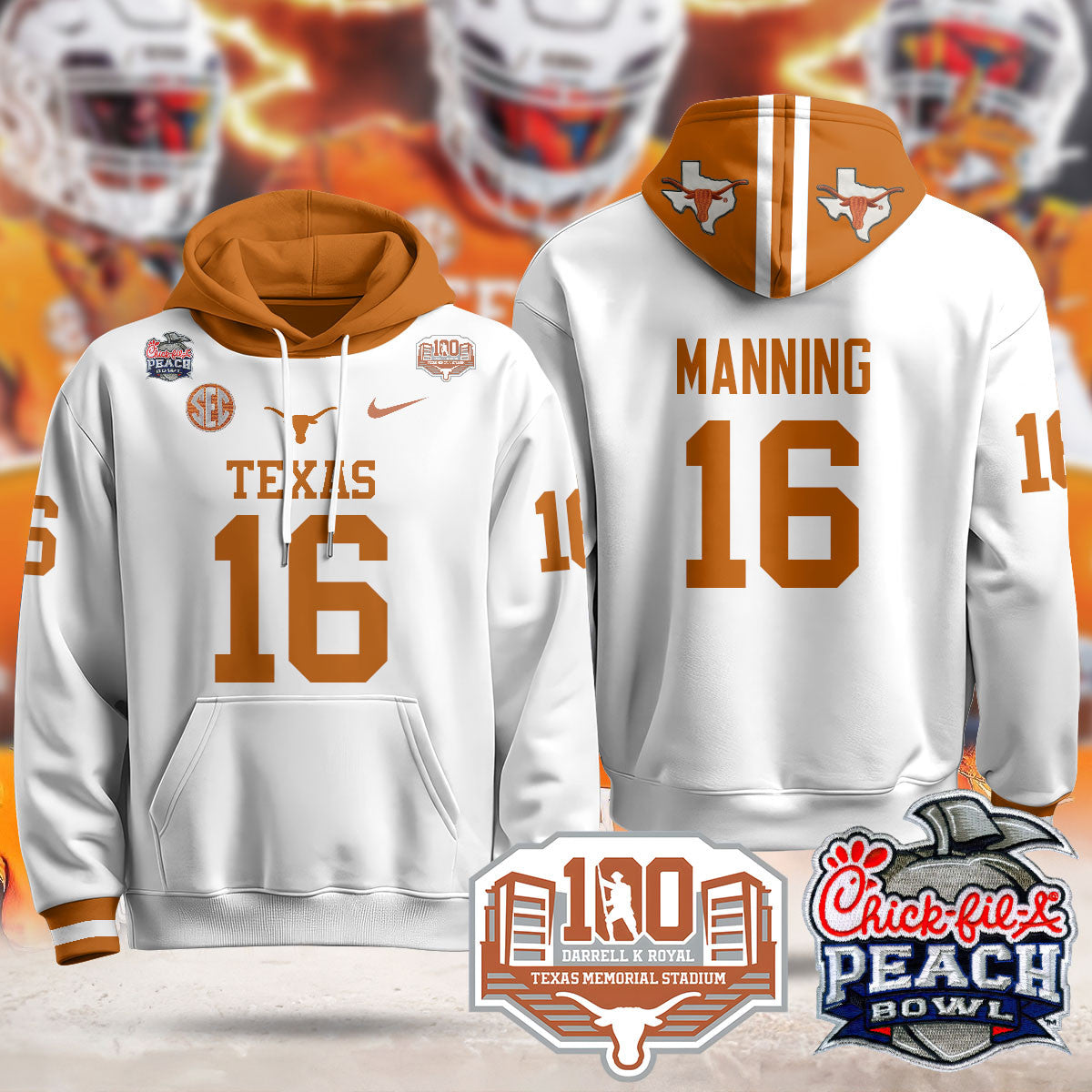 TEX 2024 Chick-fil-A Peach Bowl Hoodie - All Stitched