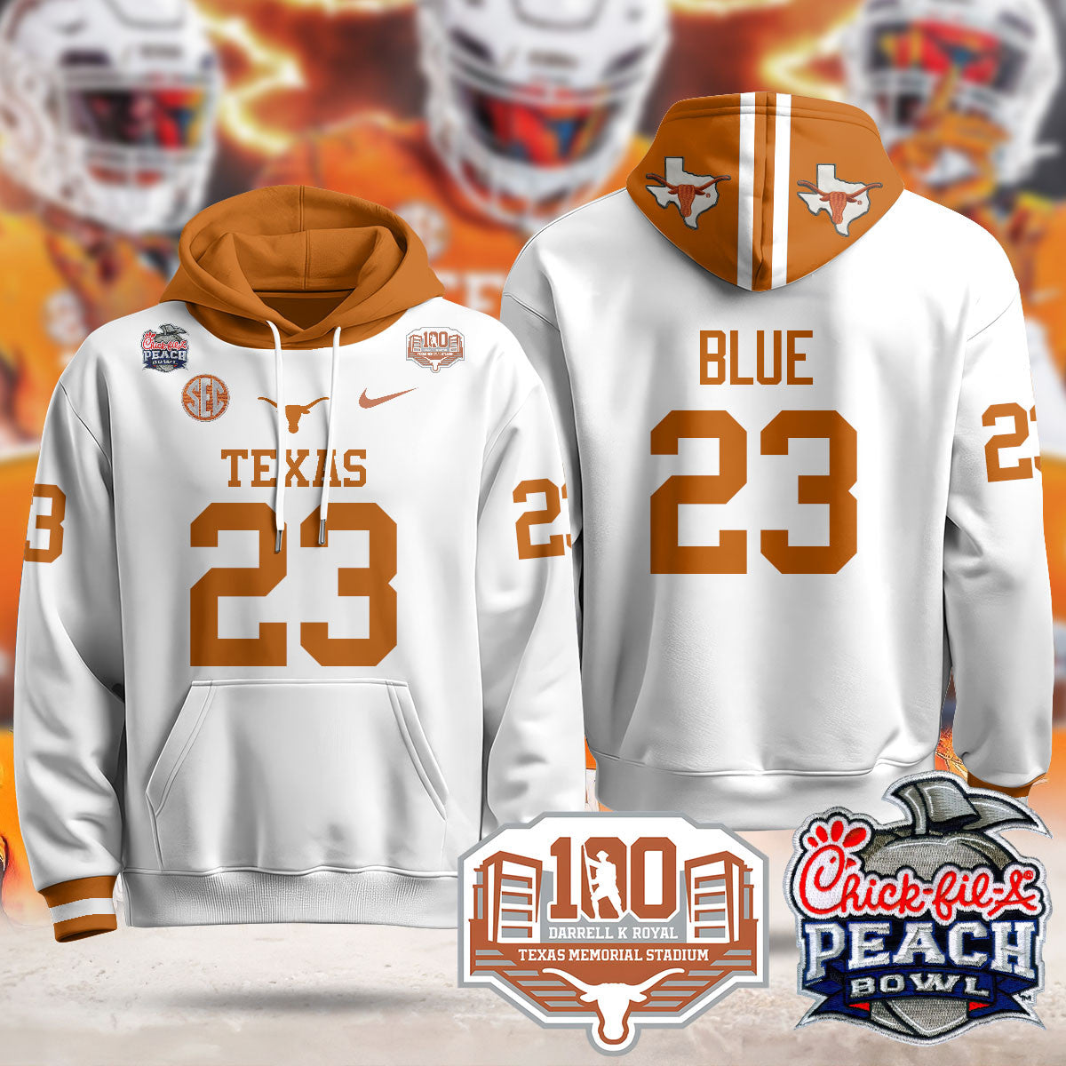 TEX 2024 Chick-fil-A Peach Bowl Hoodie - All Stitched