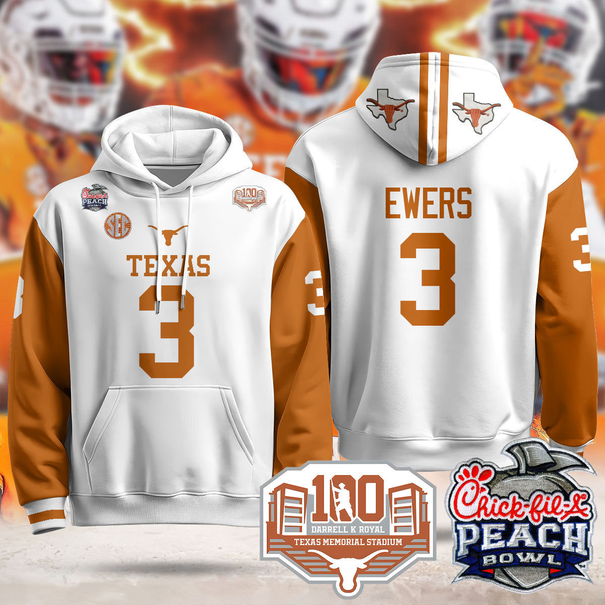 TEX 2024 Chick-fil-A Peach Bowl Hoodie - All Stitched