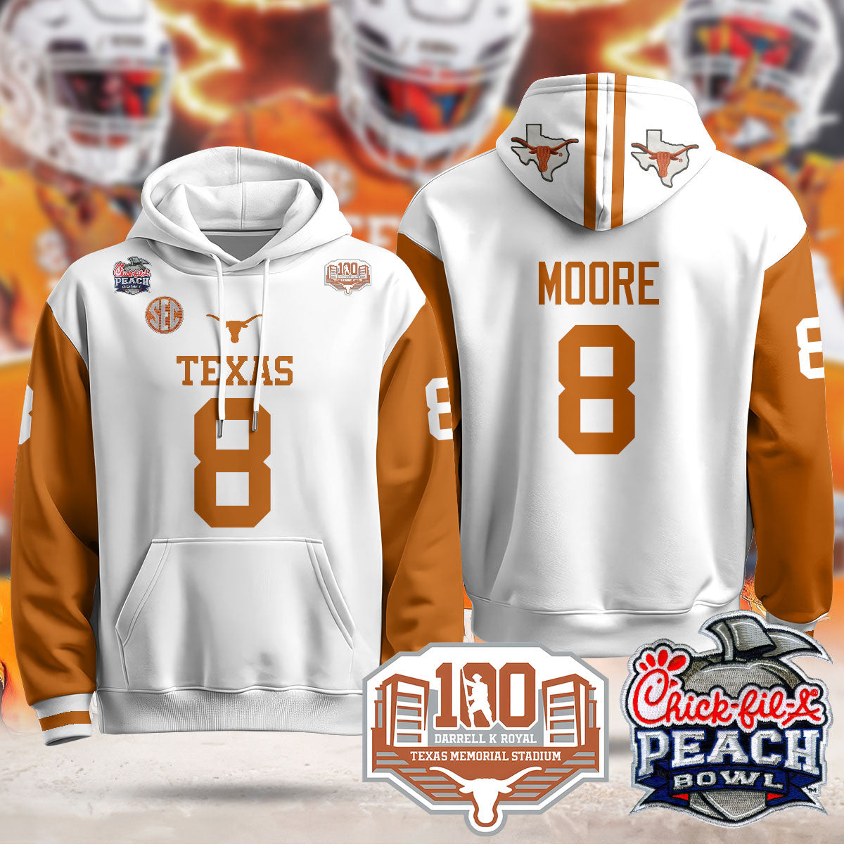 TEX 2024 Chick-fil-A Peach Bowl Hoodie - All Stitched