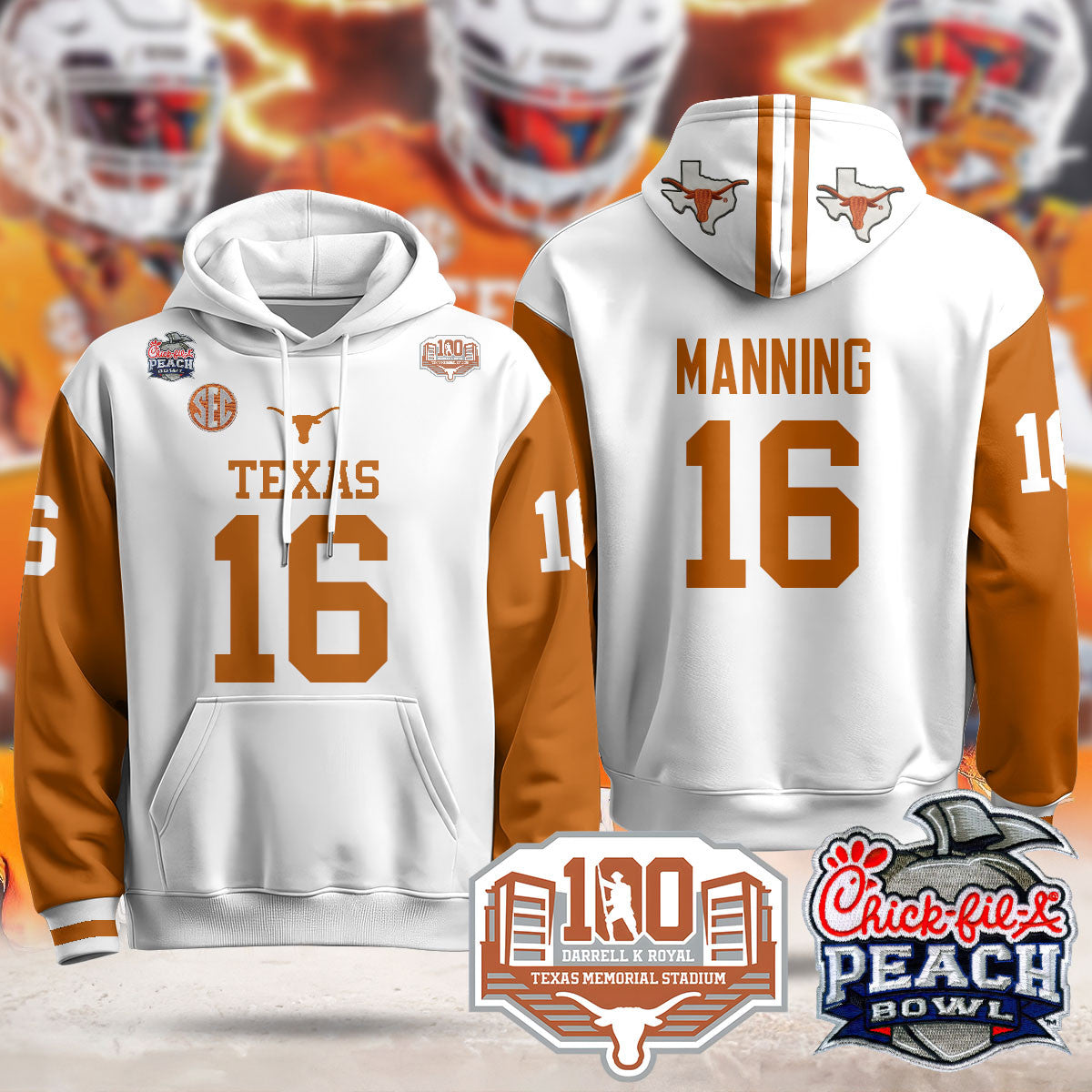 TEX 2024 Chick-fil-A Peach Bowl Hoodie - All Stitched